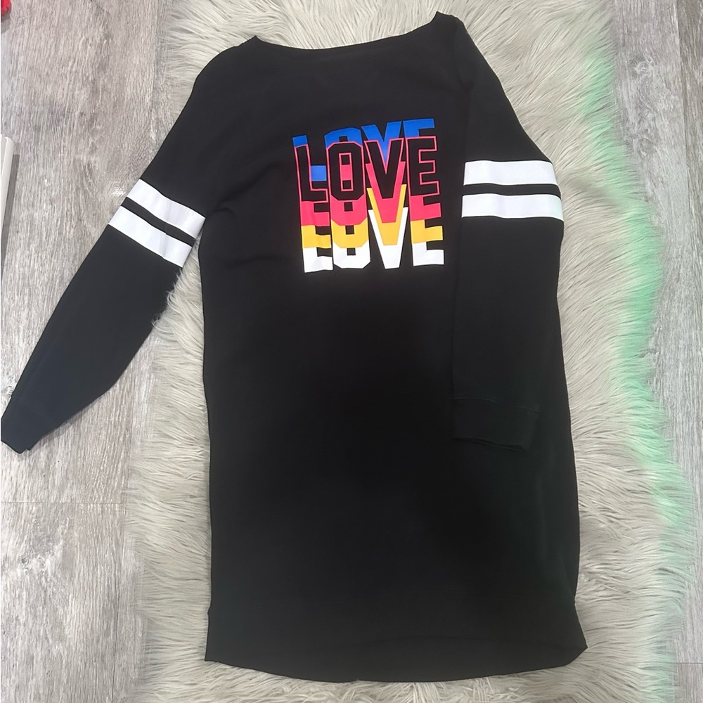 Old Navy XL(14) Black Longsleve Love Dress